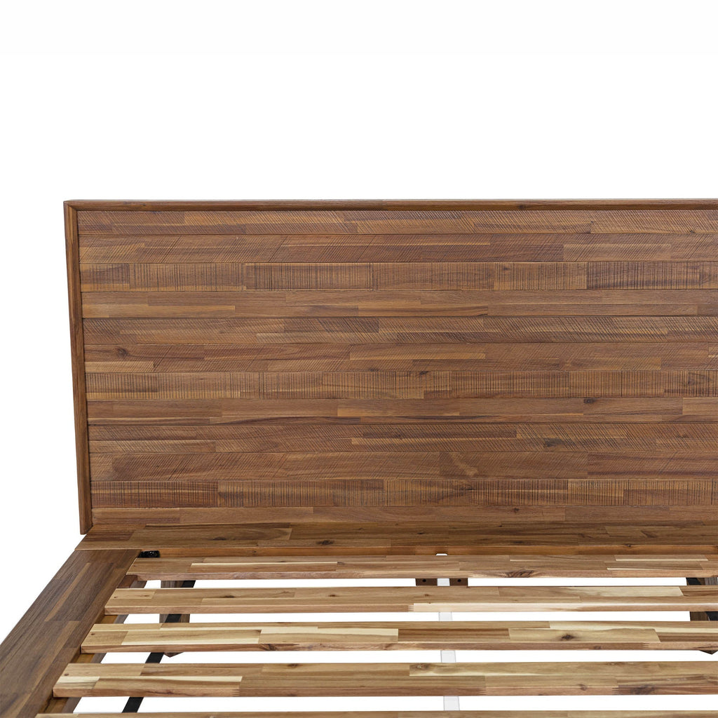 Solid Wooden Brown Bed