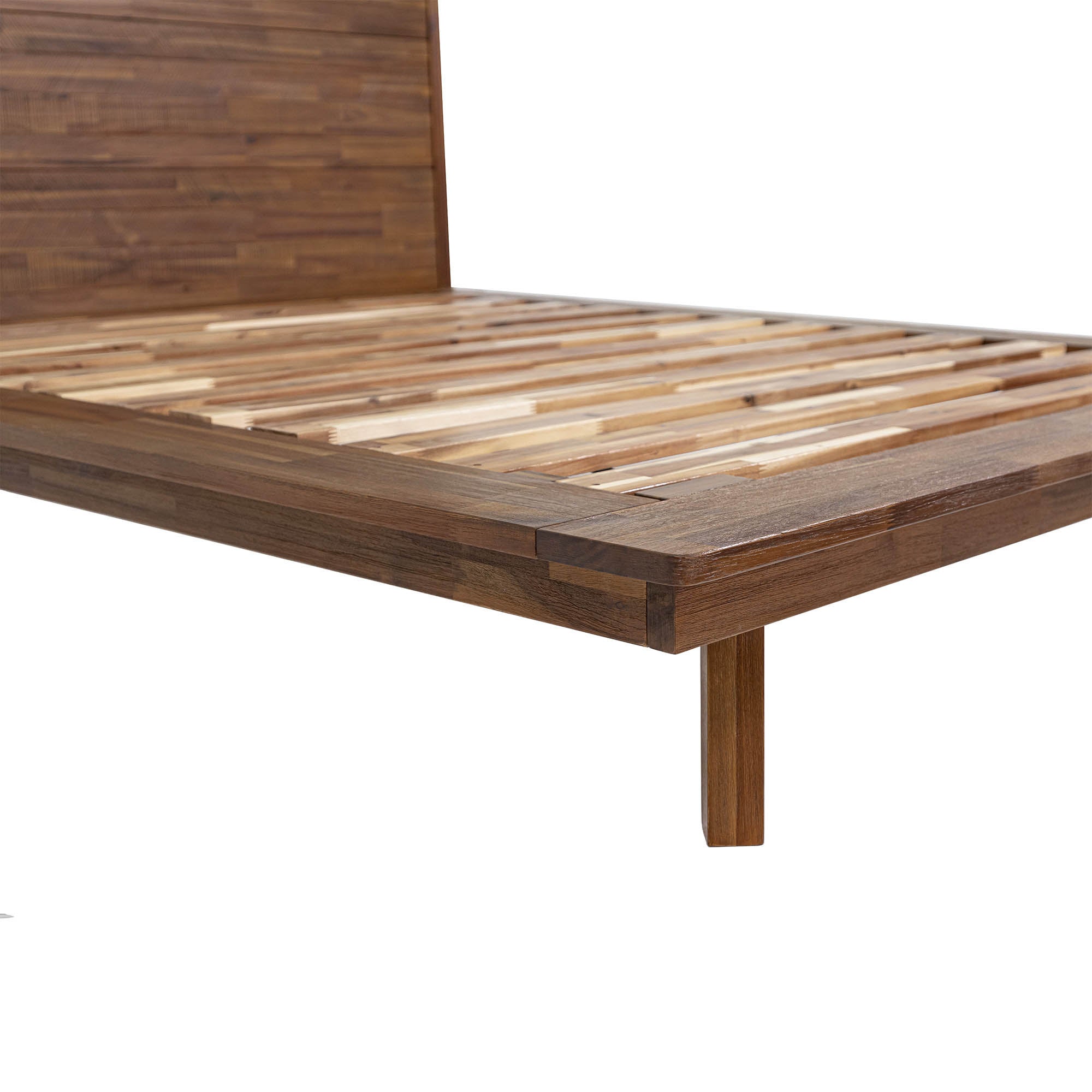 Solid Wooden Brown Bed
