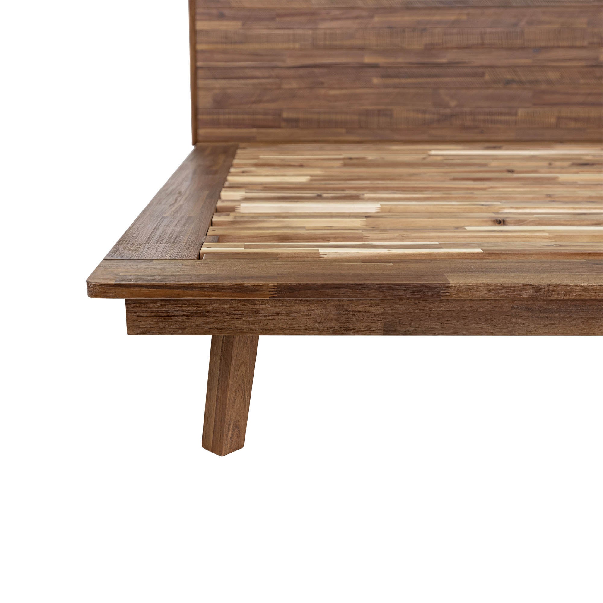 Solid Wooden Brown Bed