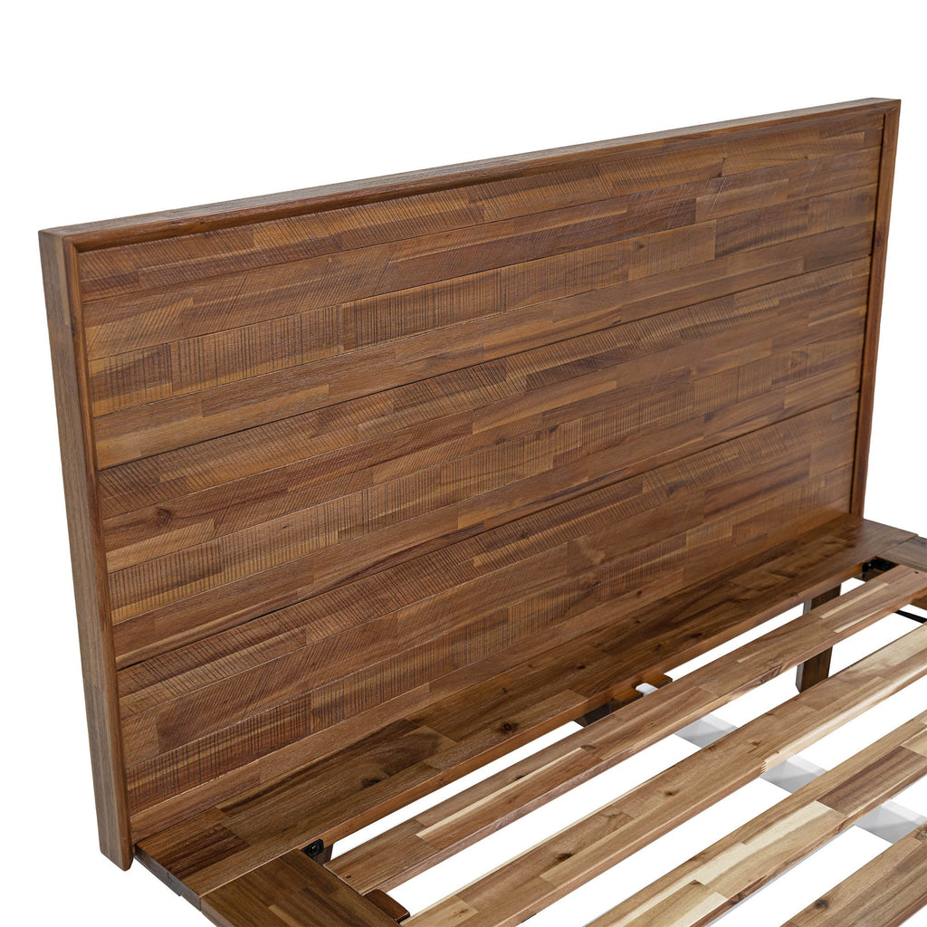 Solid Wooden Brown Bed