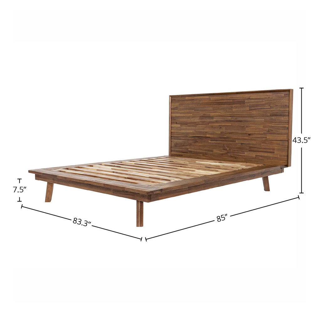 Solid Wooden Brown Bed