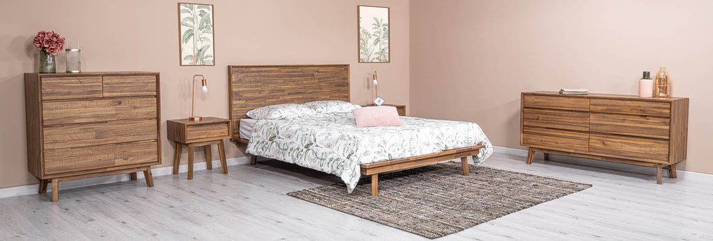 Solid Wooden Brown Bed