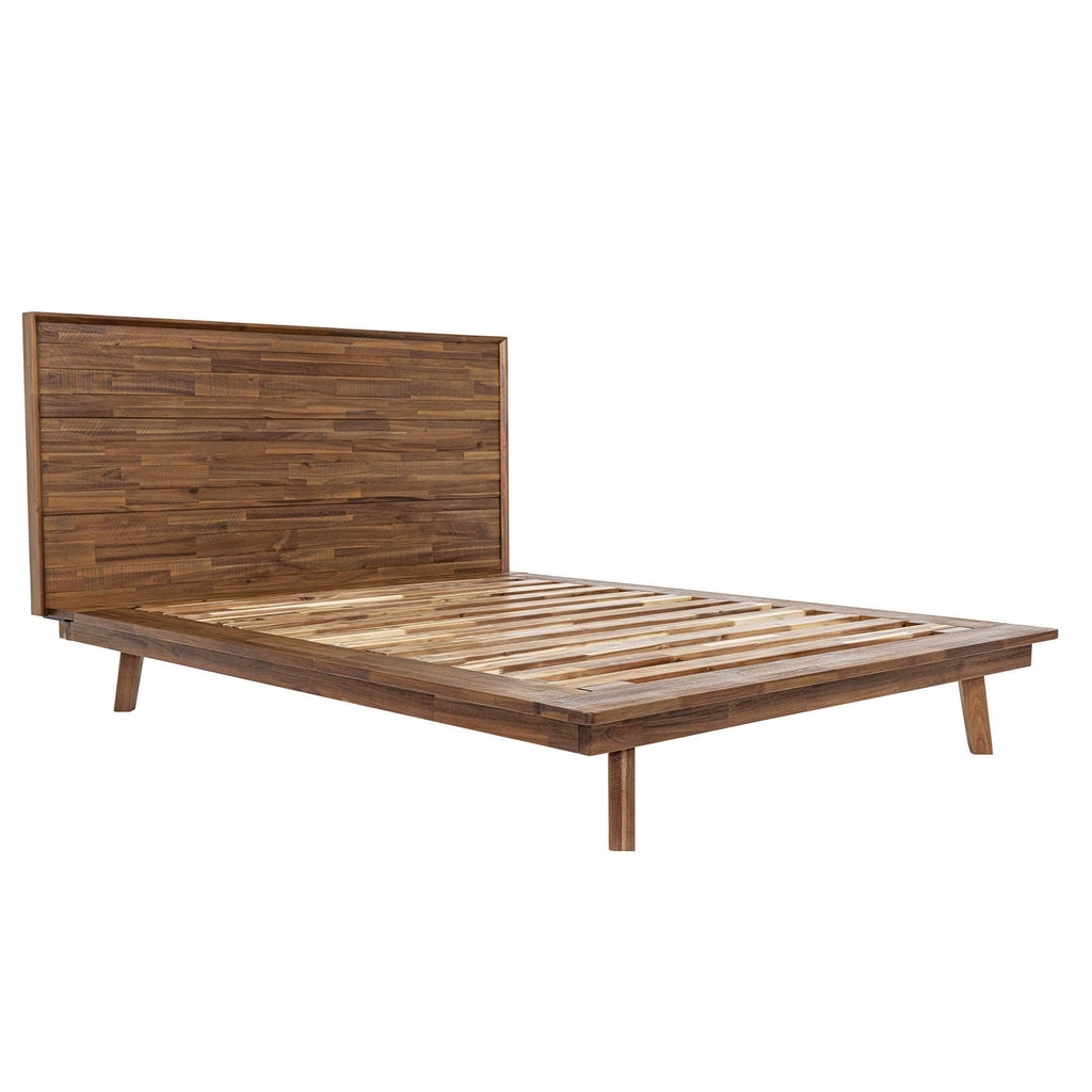 Solid Wooden Brown Bed