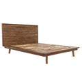 Solid Wooden Brown Bed