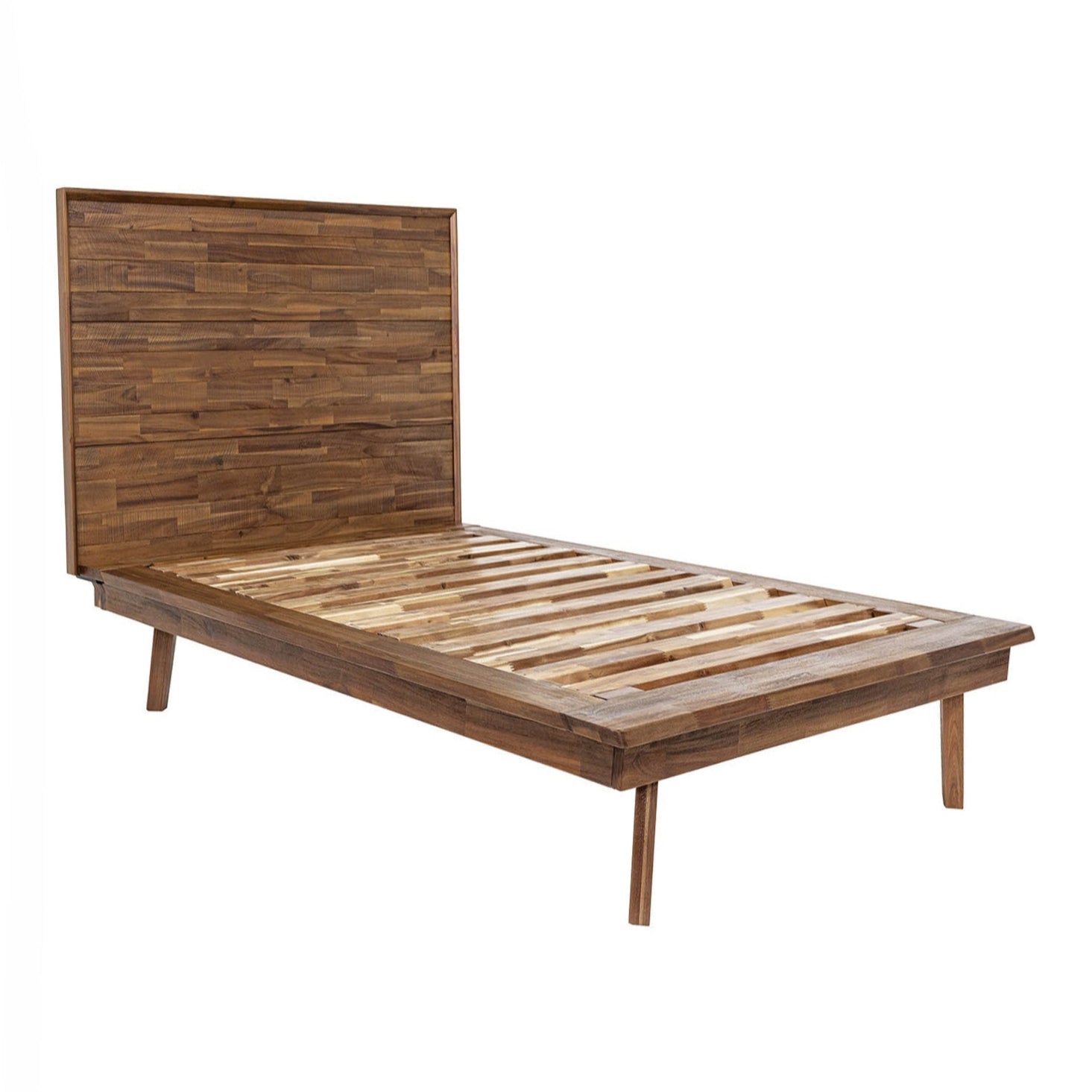 Solid Wooden Brown Bed
