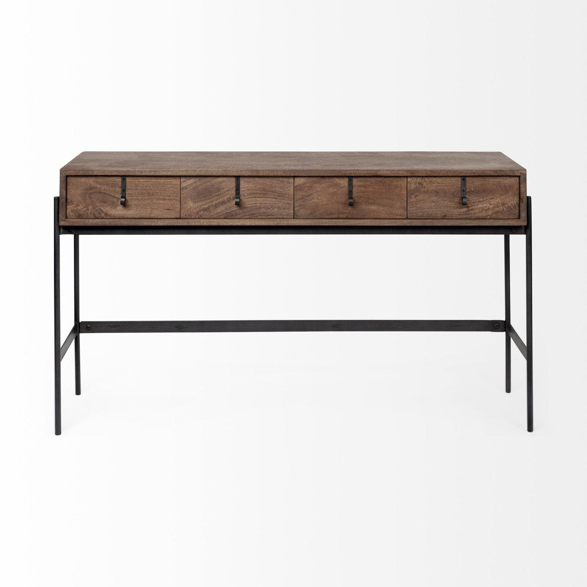 Four Drawers Wood Console Table