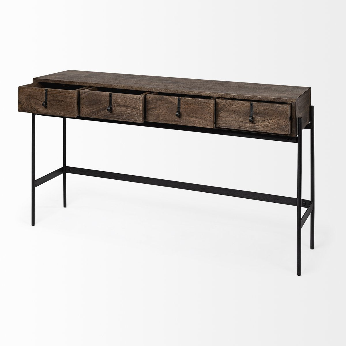 Four Drawers Wood Console Table