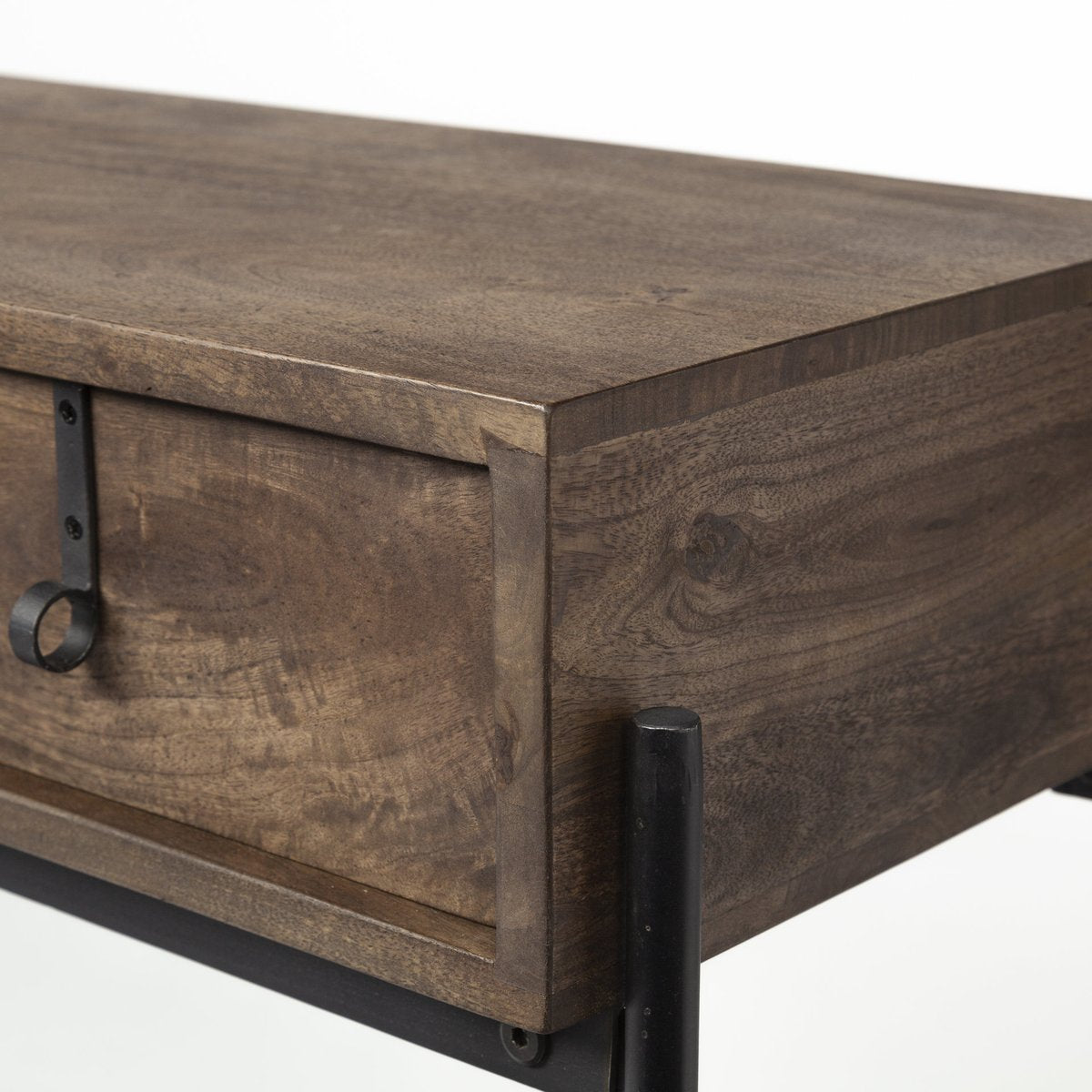 Four Drawers Wood Console Table
