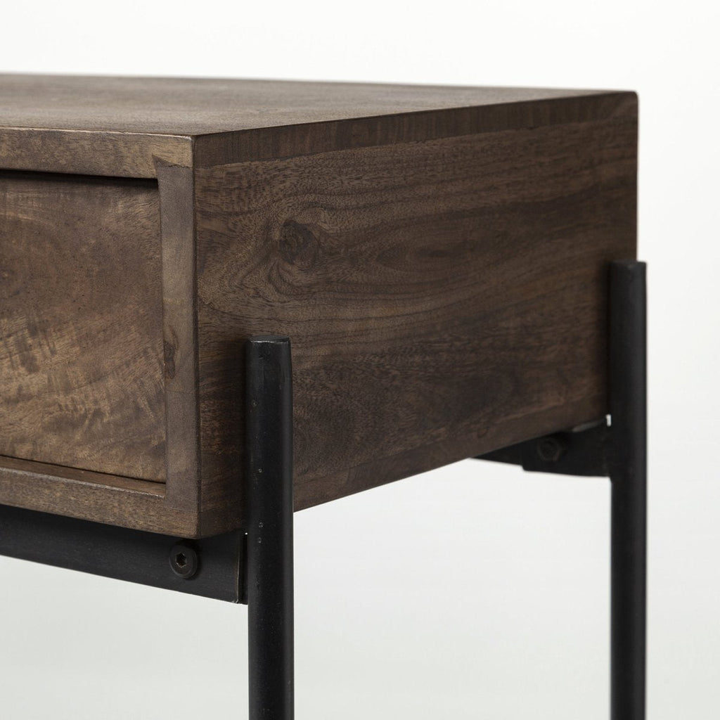 Four Drawers Wood Console Table