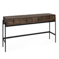 Four Drawers Wood Console Table