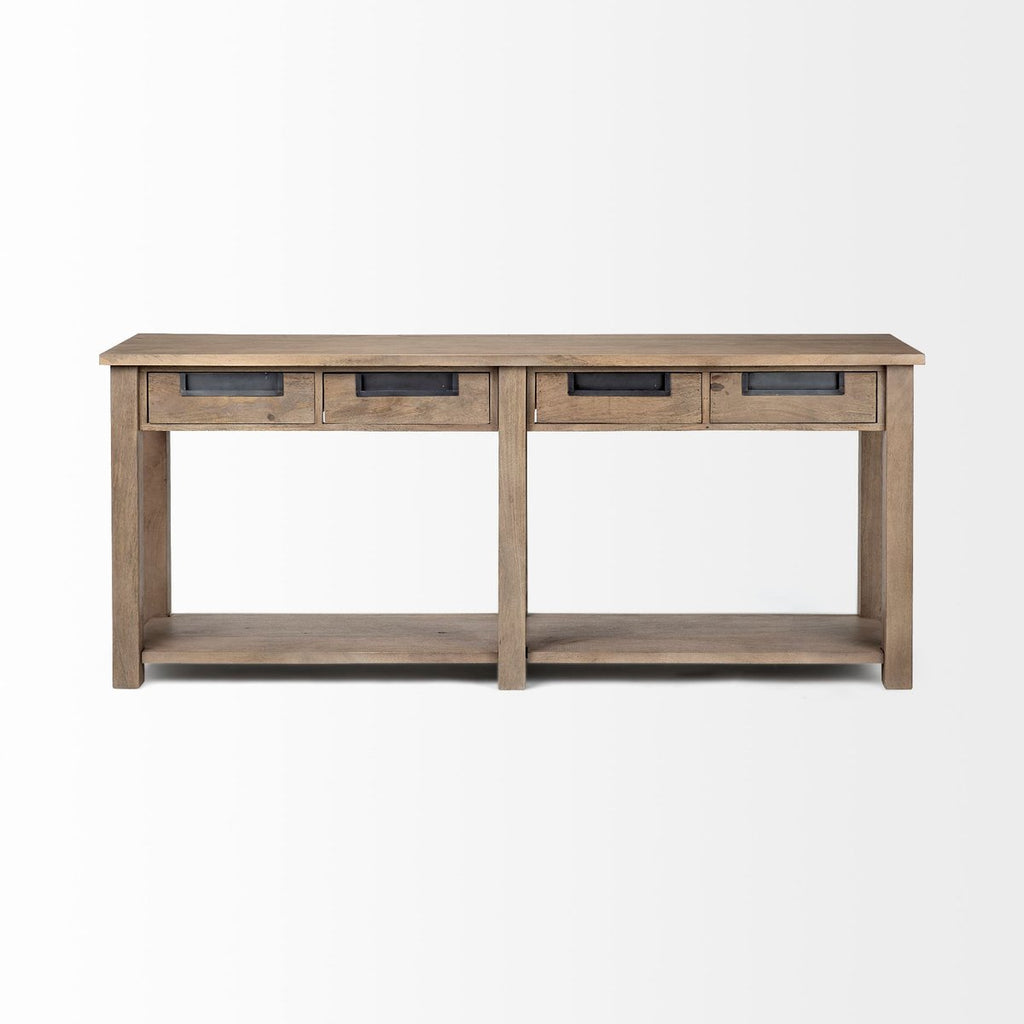 Four Drawers Wooden Console Table