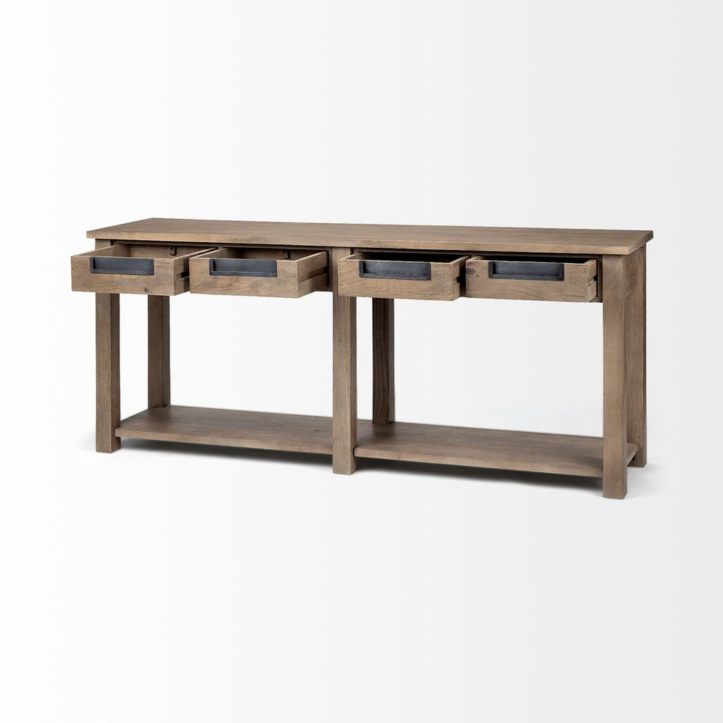 Four Drawers Wooden Console Table