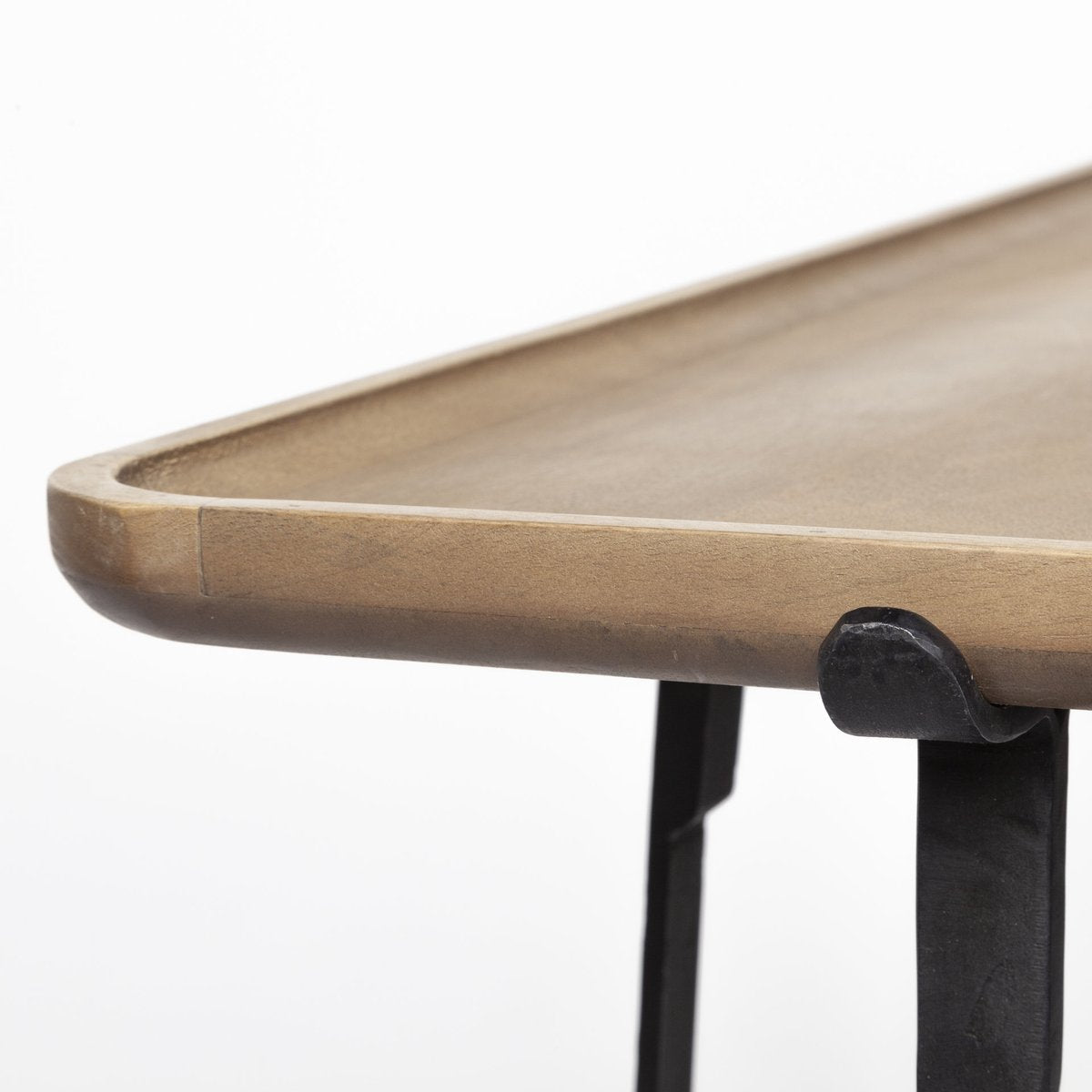 Wood Top Rectangular Console Table