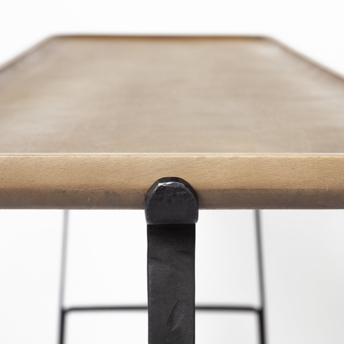 Wood Top Rectangular Console Table