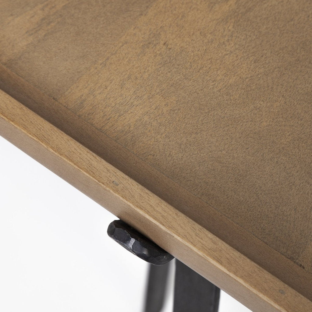 Wood Top Rectangular Console Table