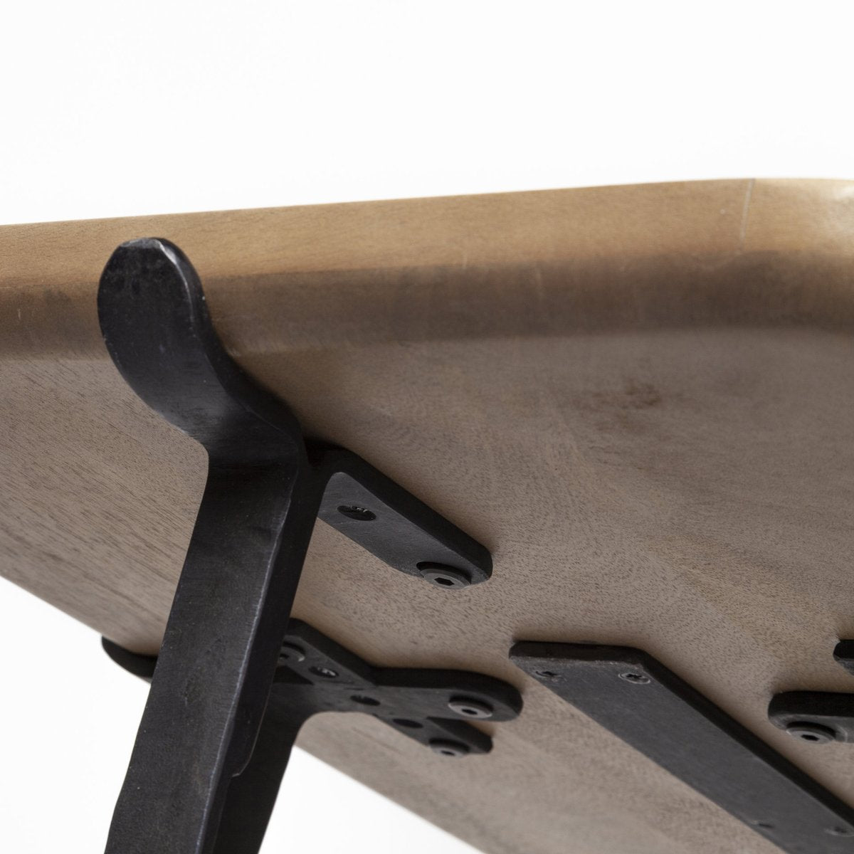 Wood Top Rectangular Console Table