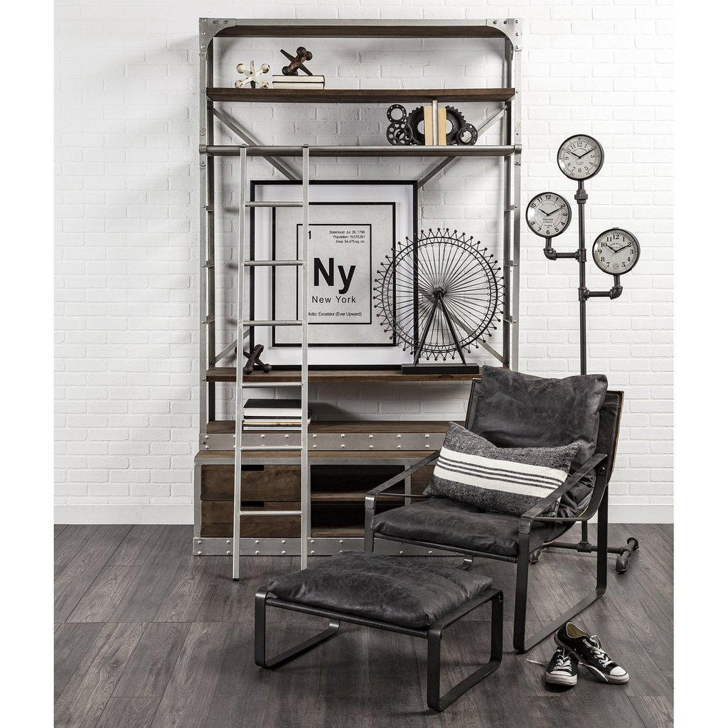 Leather Unibody Seat Accent Chair
