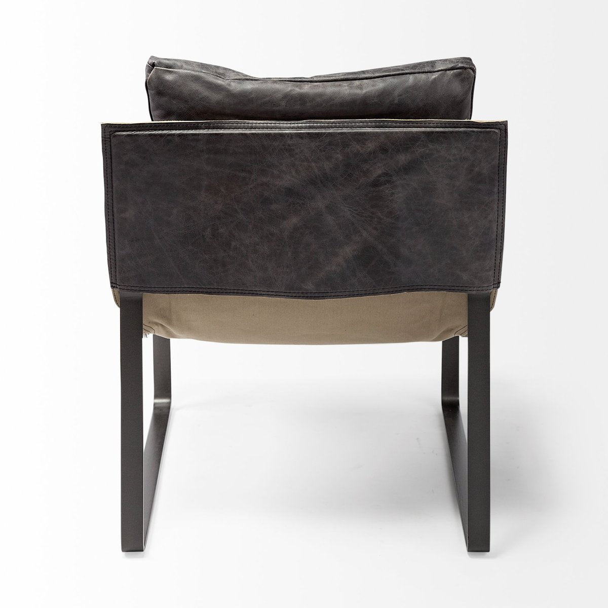 Leather Unibody Seat Accent Chair