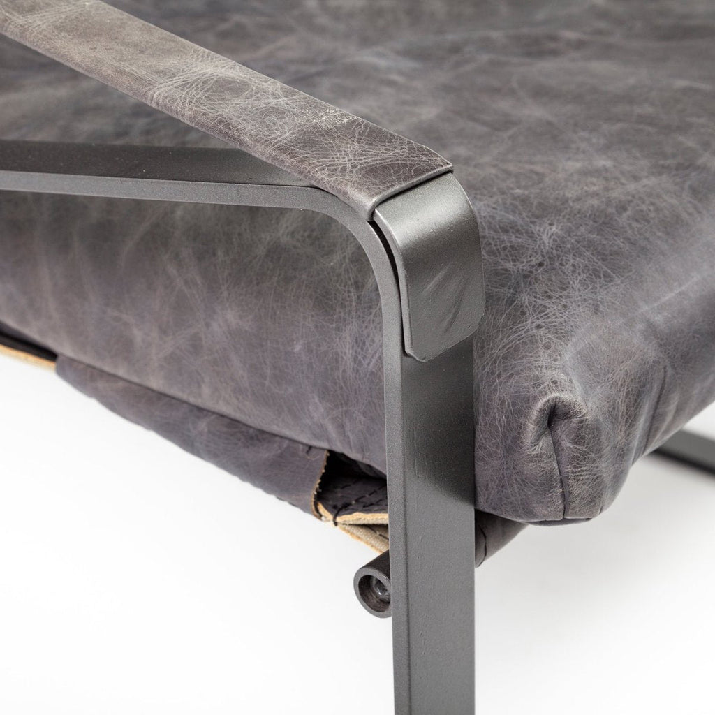 Leather Unibody Seat Accent Chair