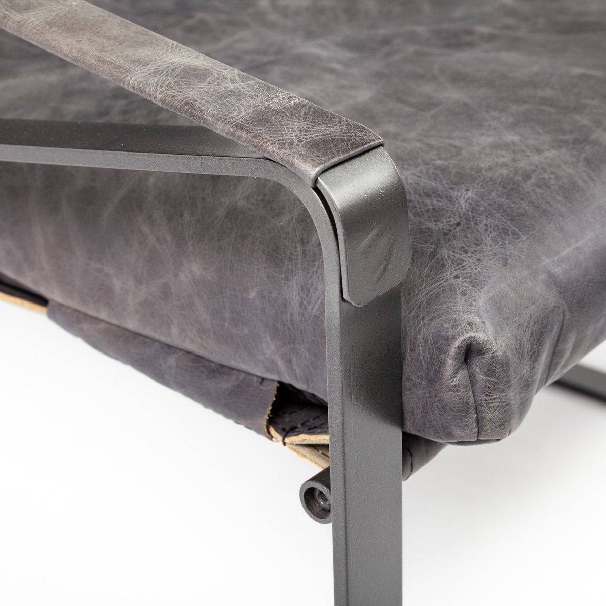 Leather Unibody Seat Accent Chair