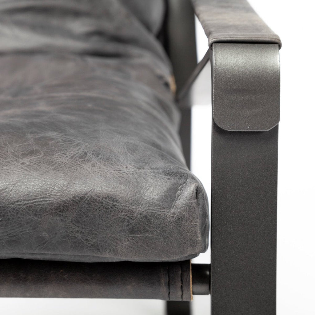 Leather Unibody Seat Accent Chair