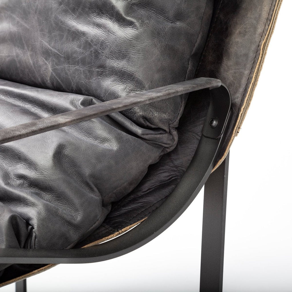 Leather Unibody Seat Accent Chair