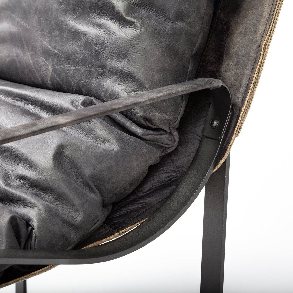 Leather Unibody Seat Accent Chair