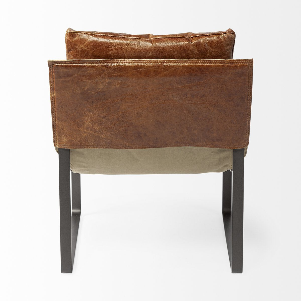 Leather Unibody Seat Accent Chair