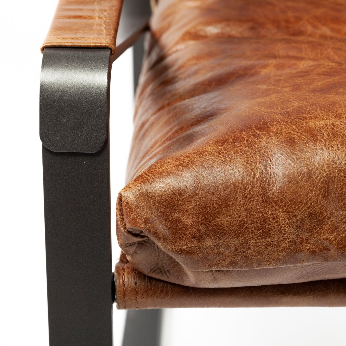 Leather Unibody Seat Accent Chair