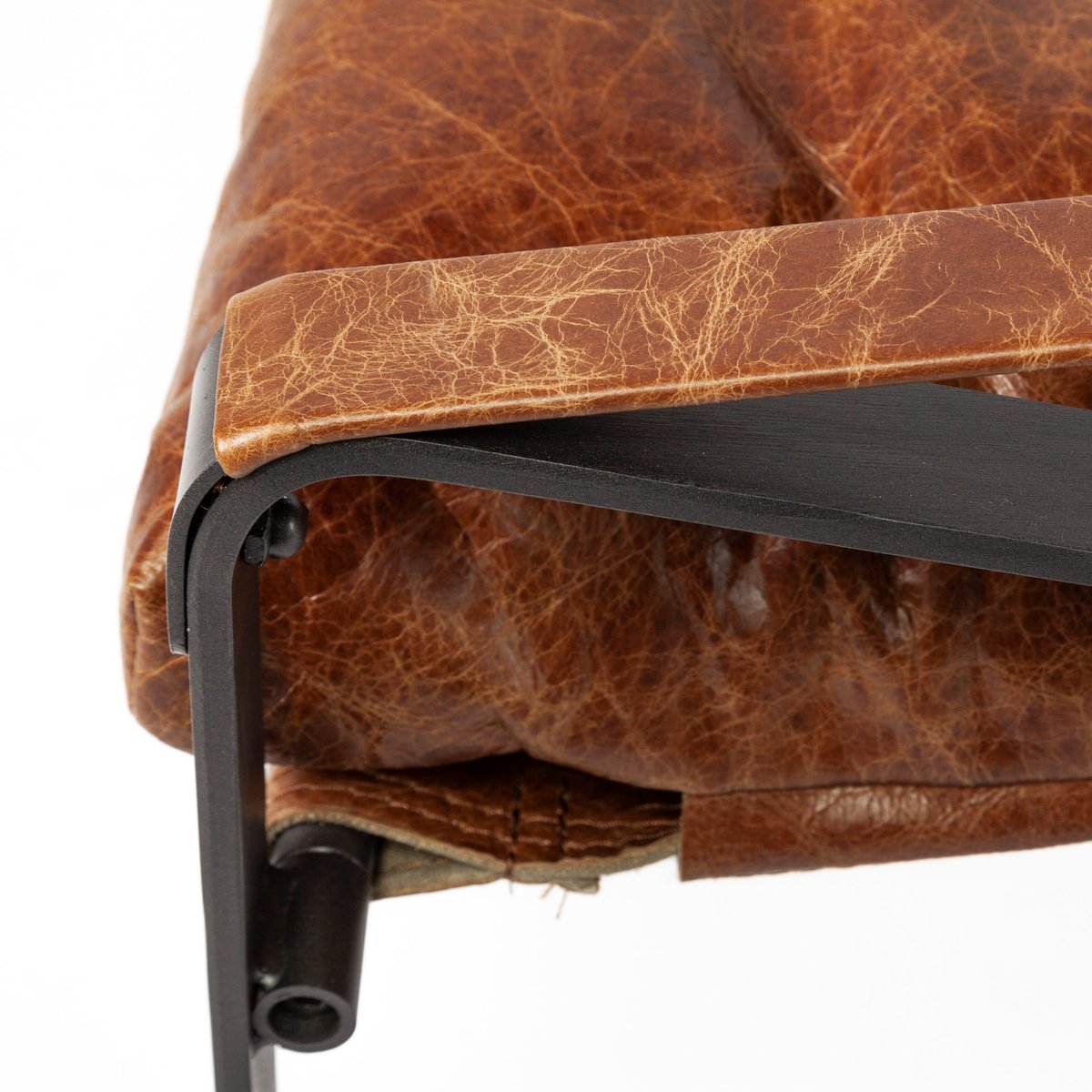 Leather Unibody Seat Accent Chair