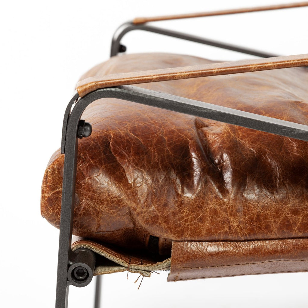 Leather Unibody Seat Accent Chair