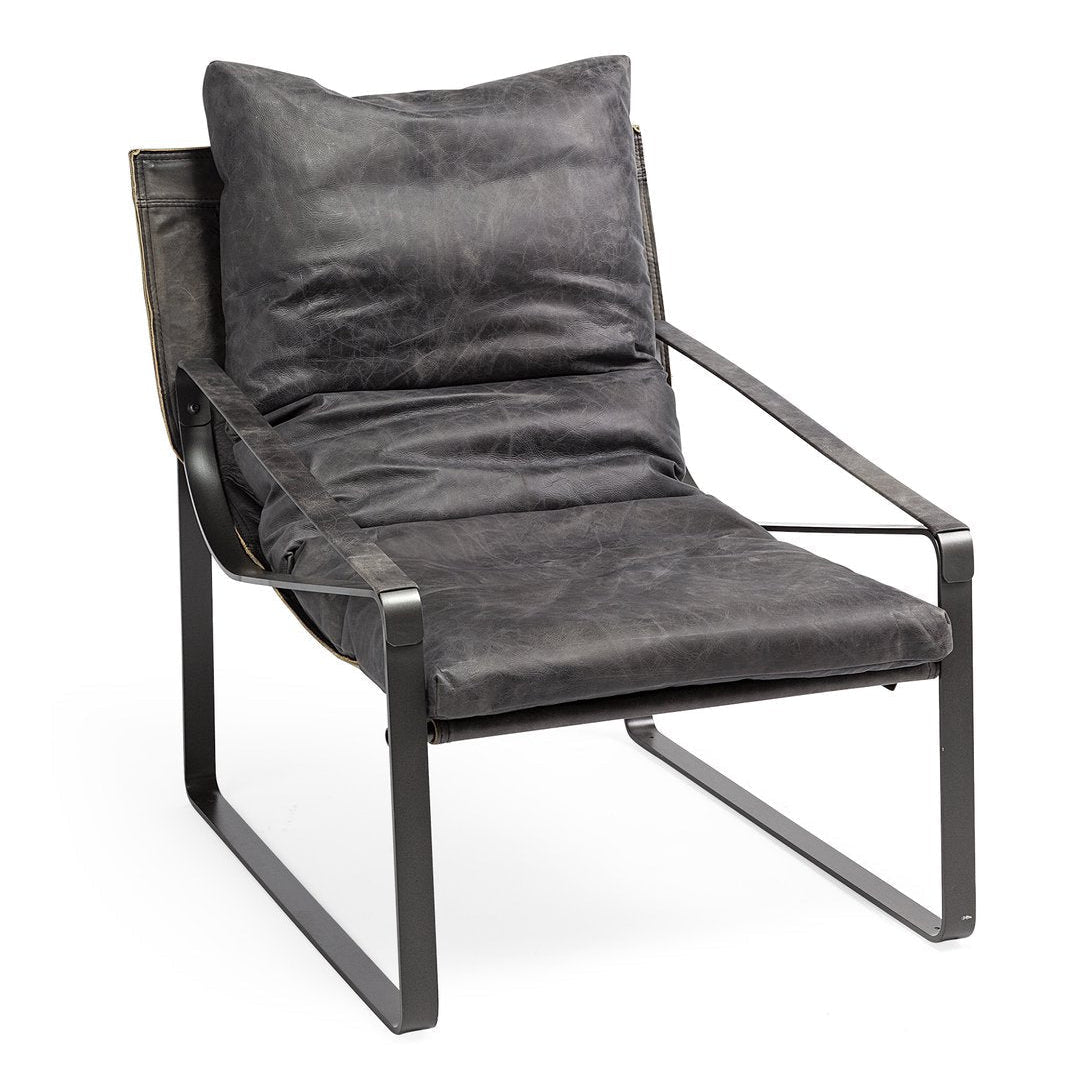 Leather Unibody Seat Accent Chair