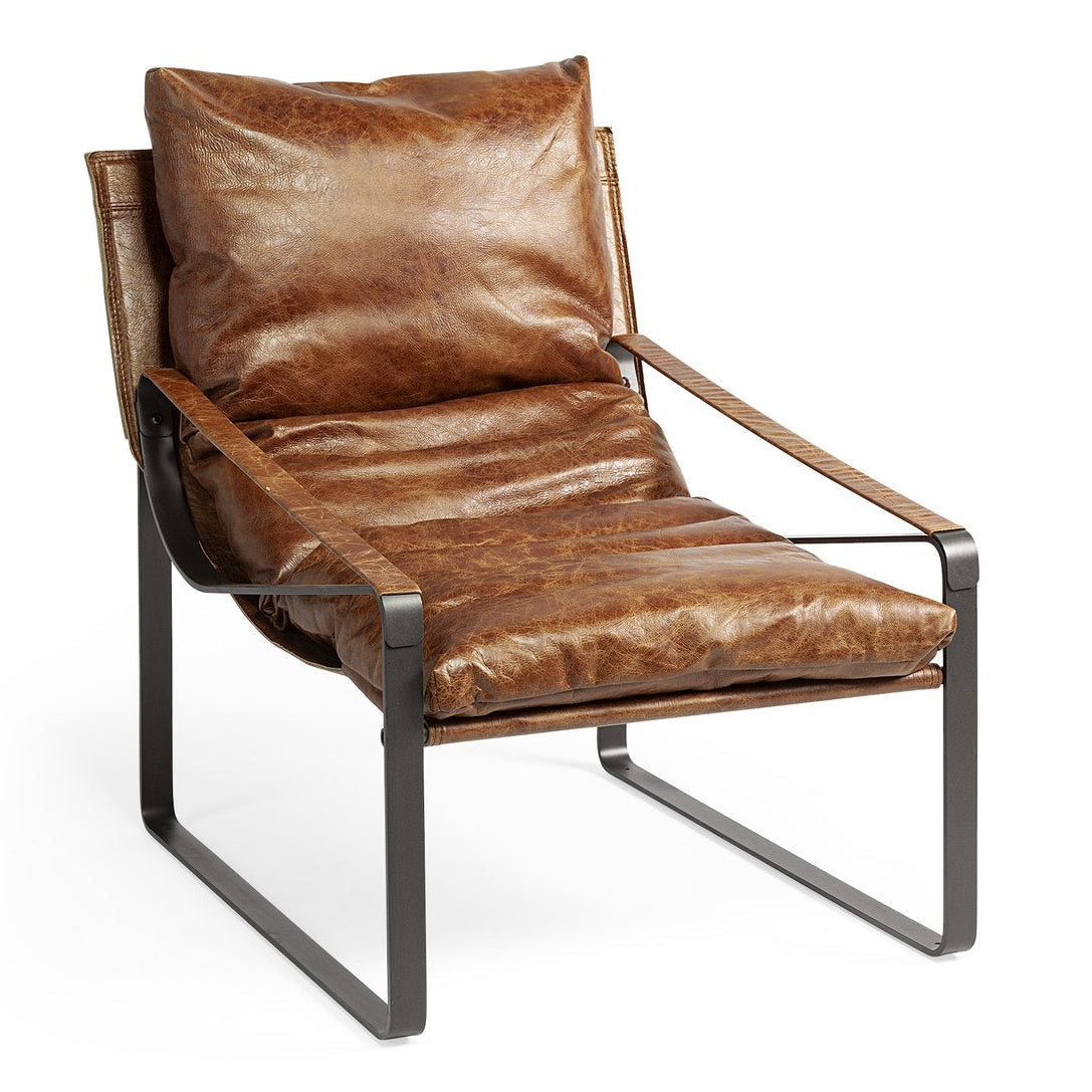Leather Unibody Seat Accent Chair