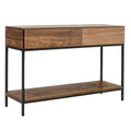Two Drawers Wood Console Table