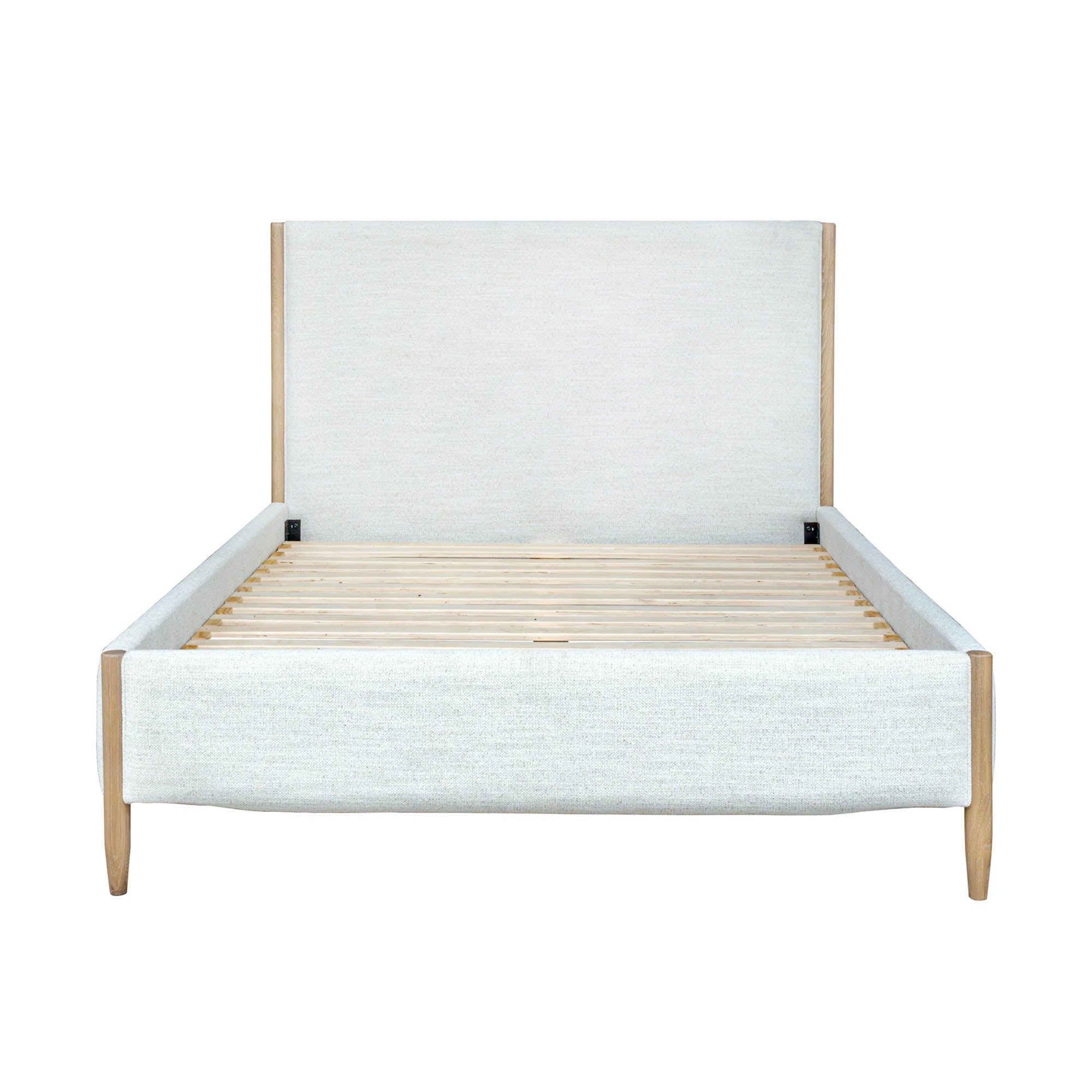 White Fabric Bed