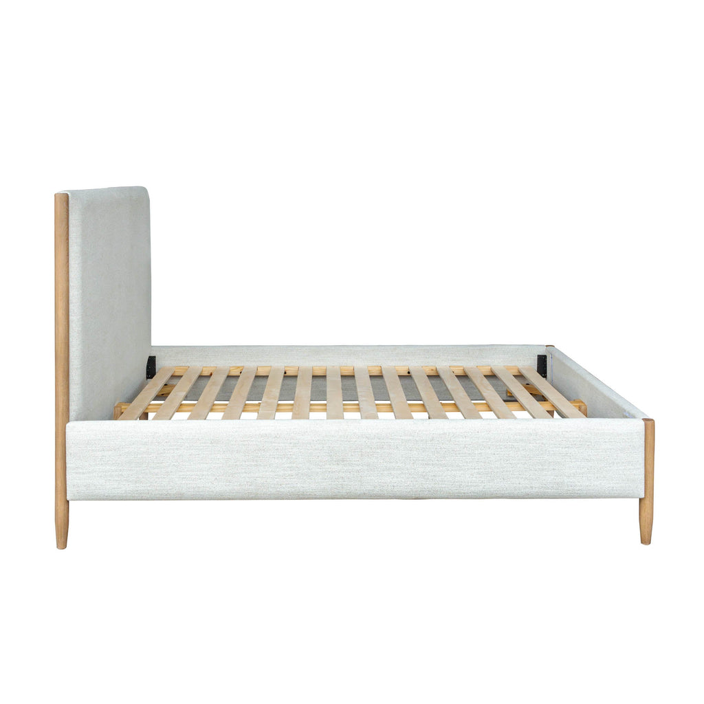 White Fabric Bed