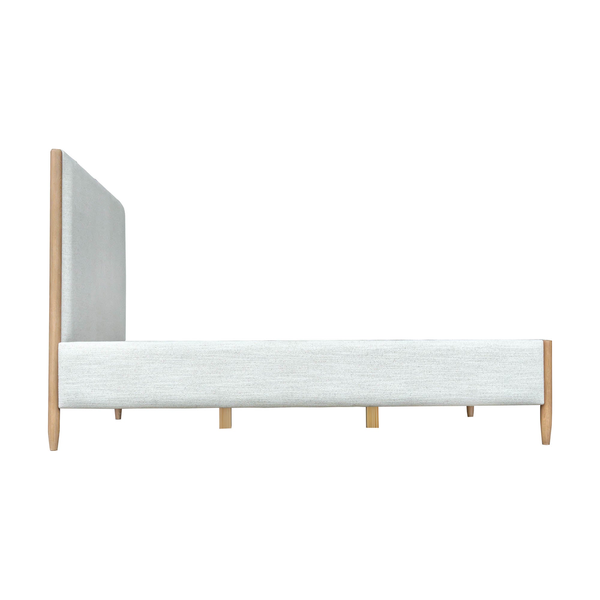White Fabric Bed