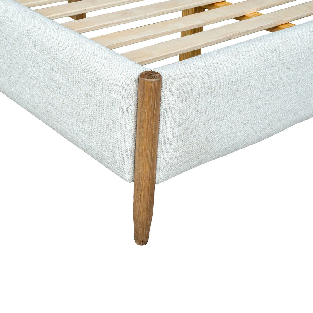 White Fabric Bed