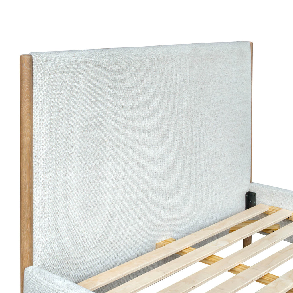 White Fabric Bed