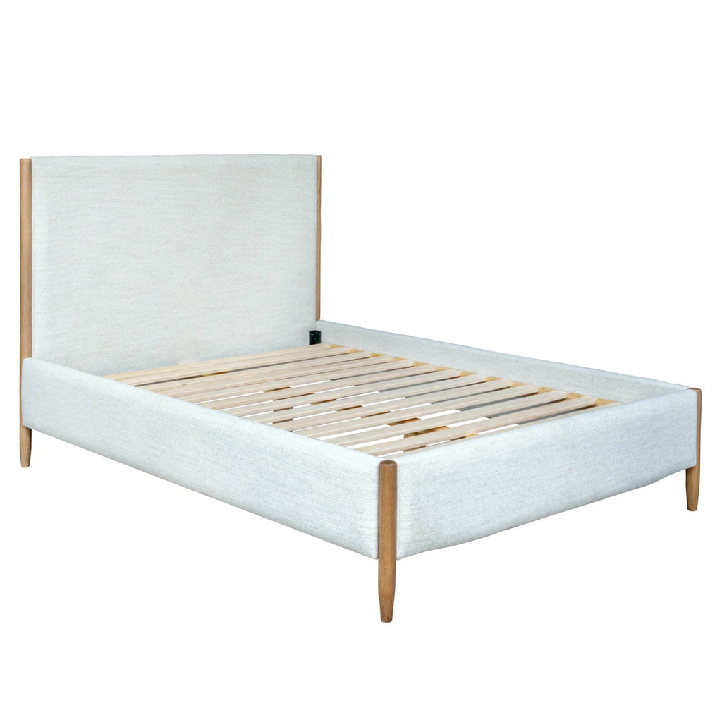 White Fabric Bed