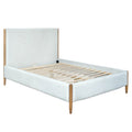 White Fabric Bed