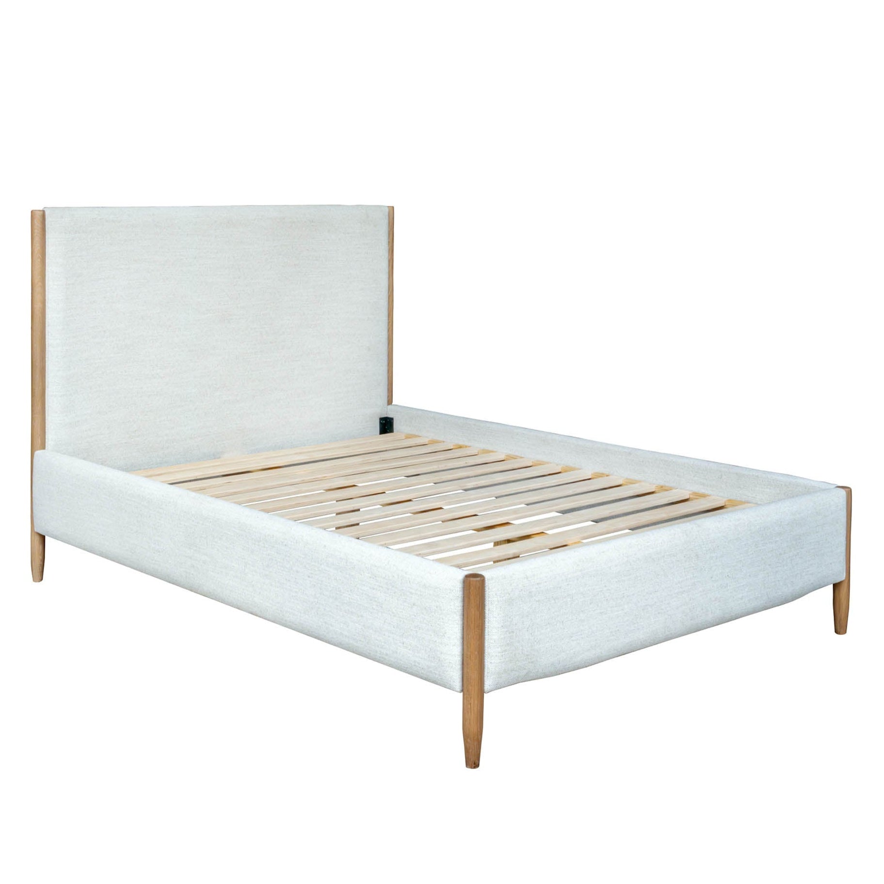 White Fabric Bed