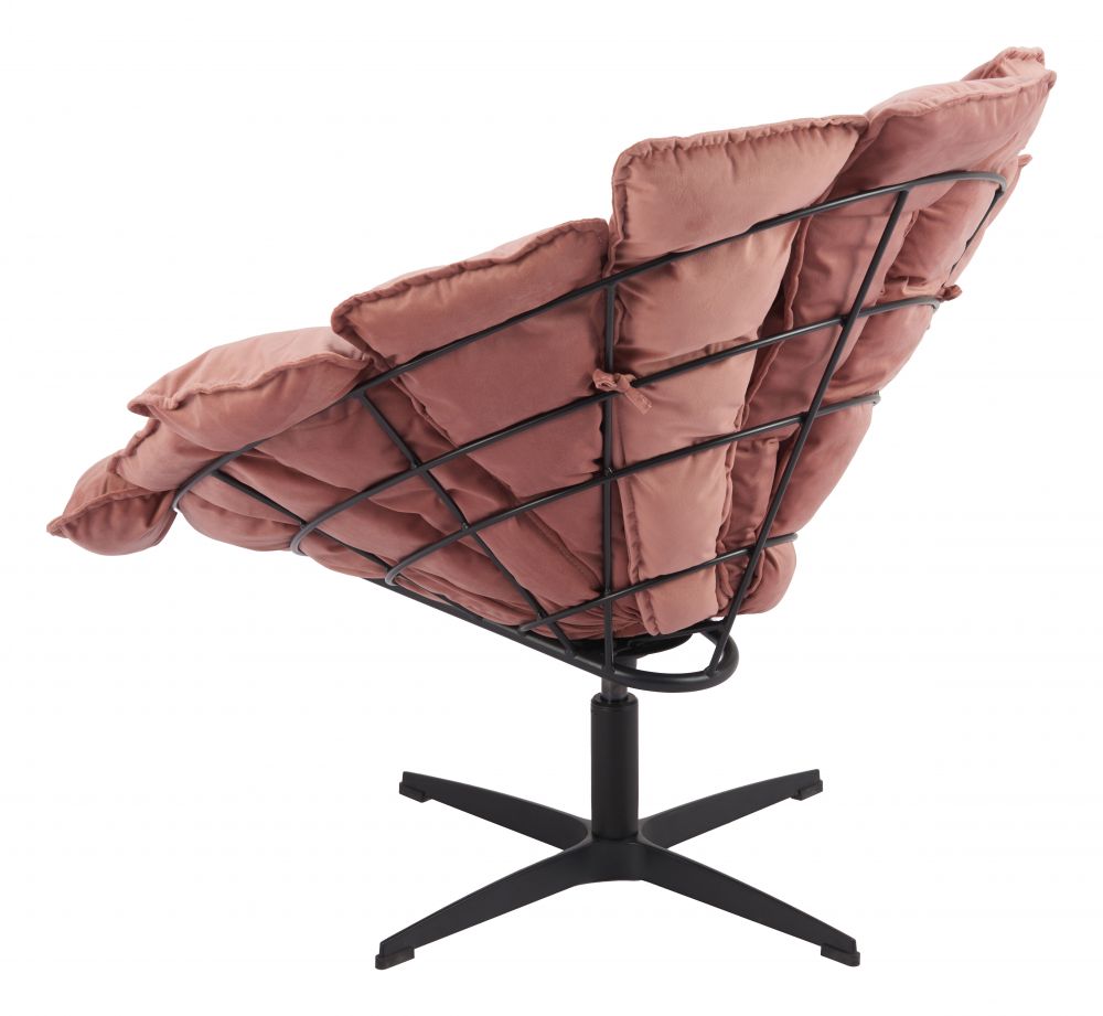 Pink Velvet Accent Chair