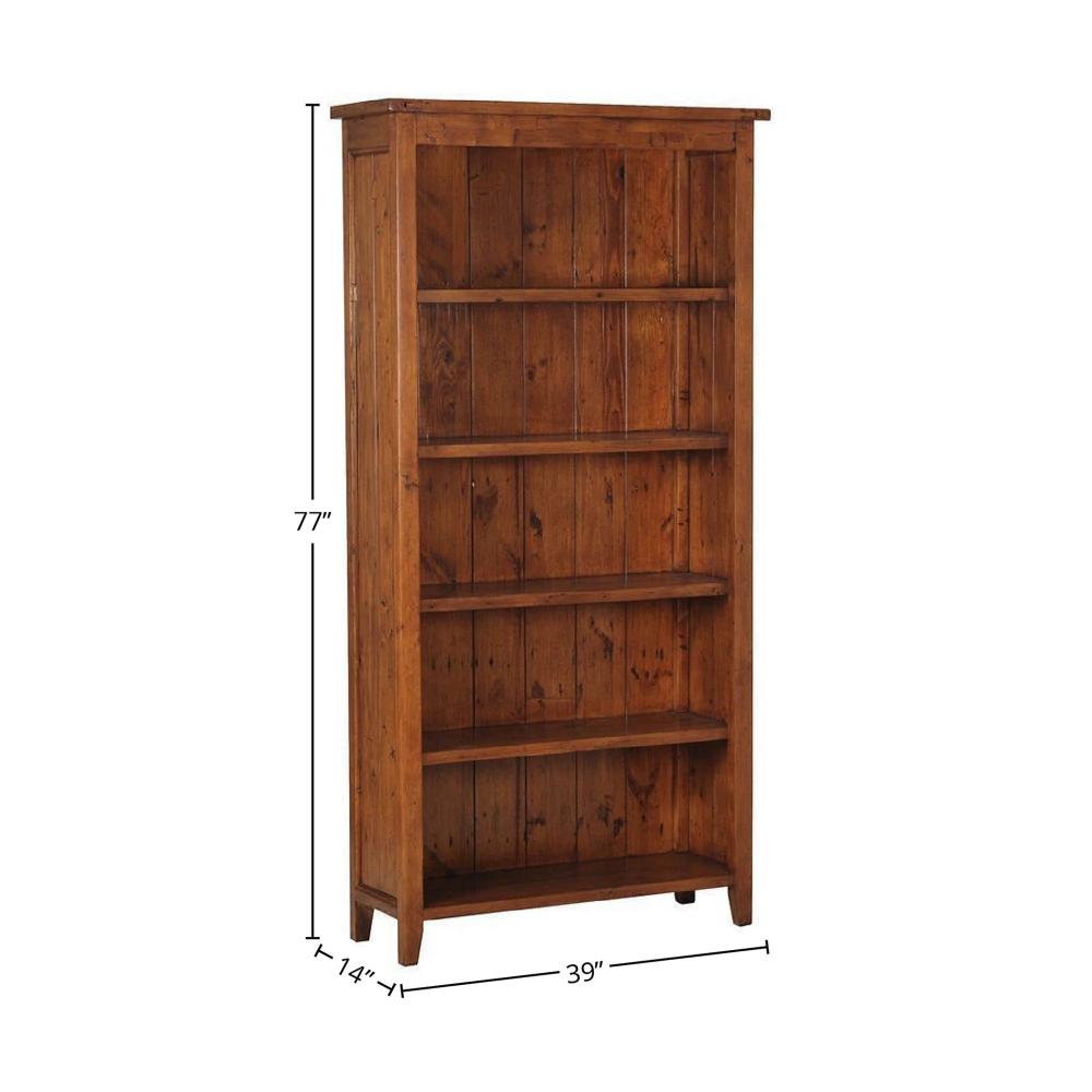 Five Shelves Wood Bookcase