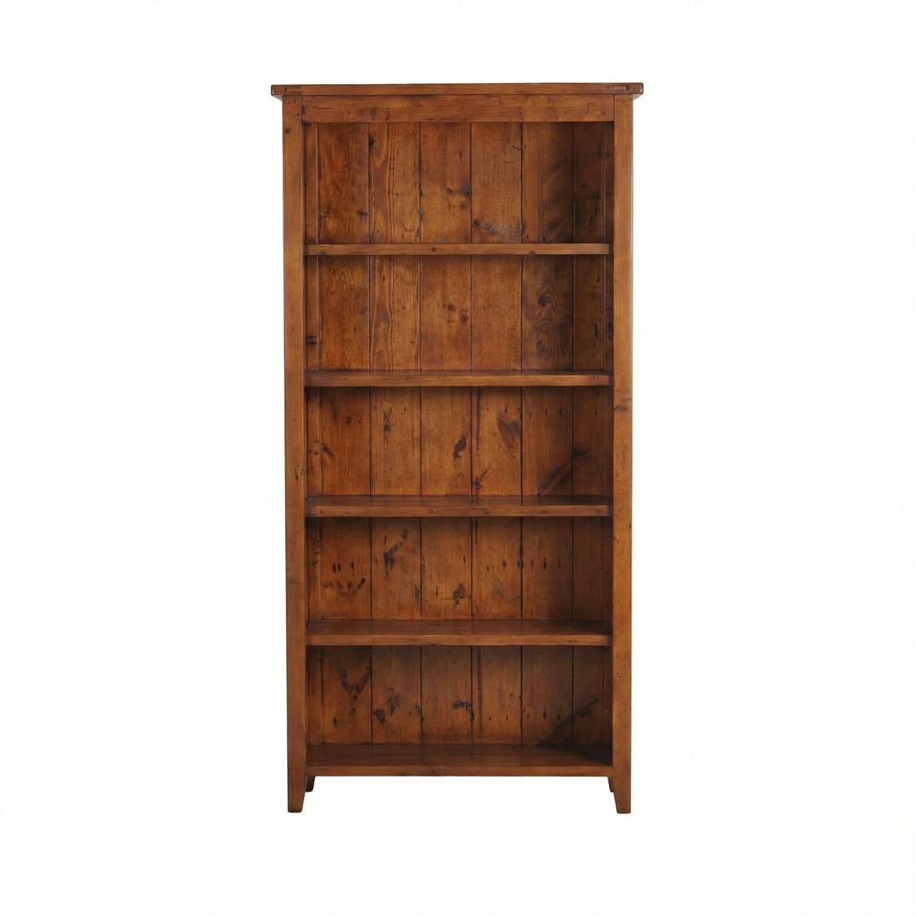 Five Shelves Wood Bookcase