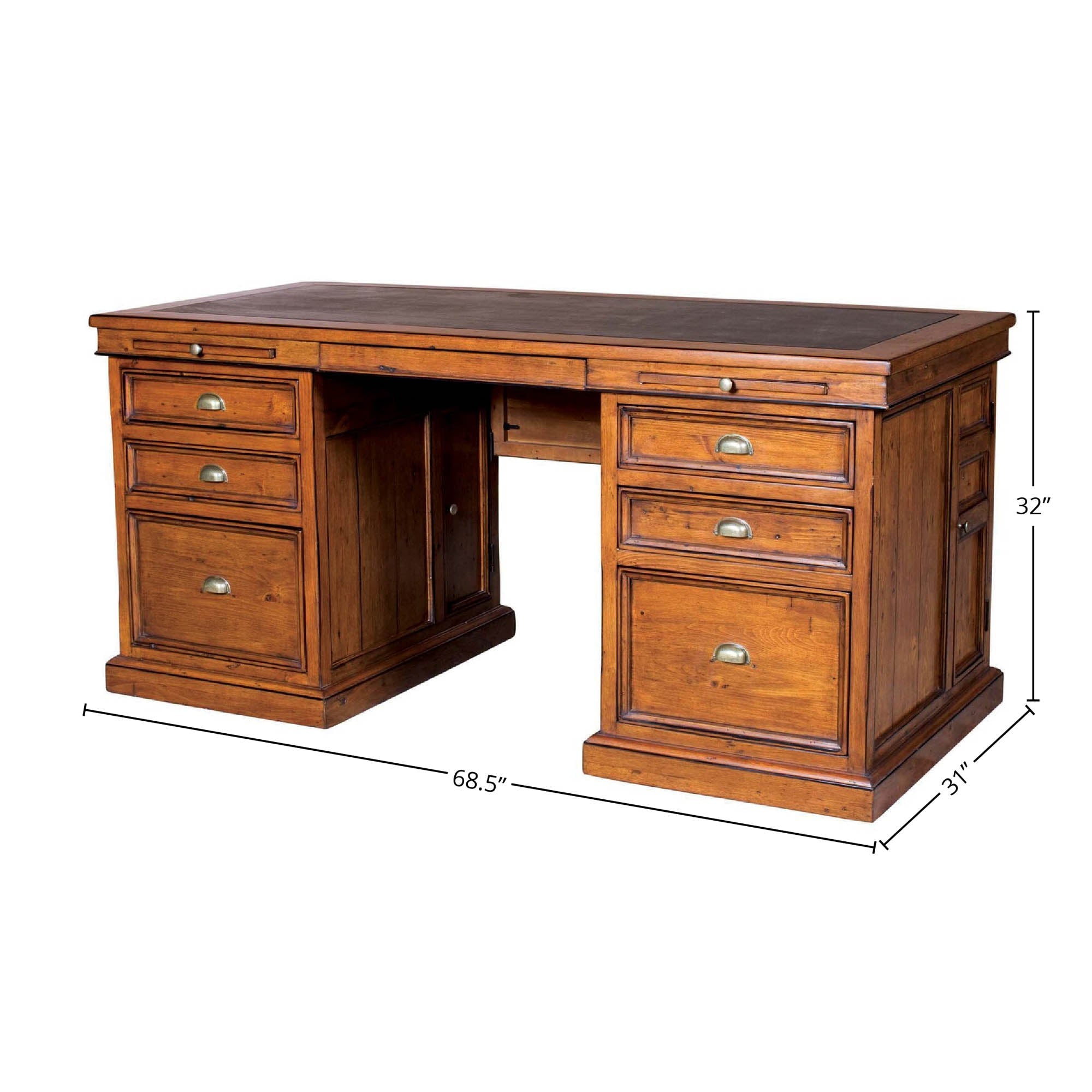 Solid Wooden Double Desk