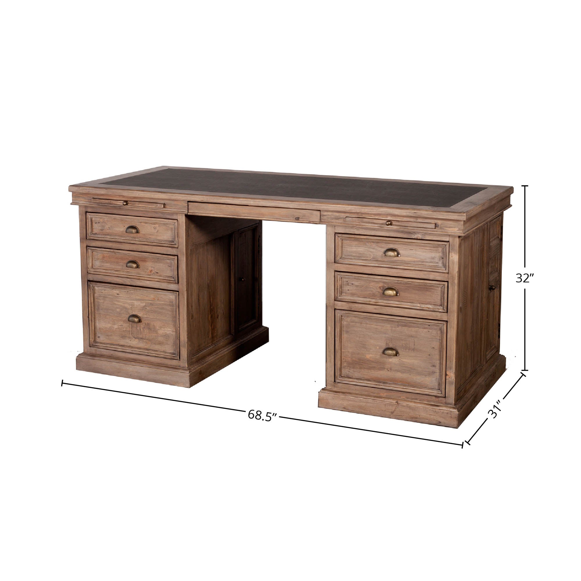 Solid Wooden Double Desk