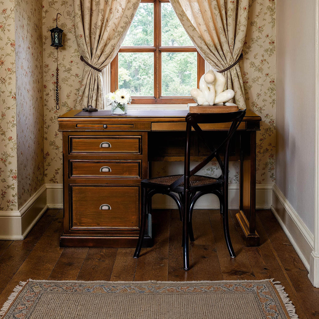 Three Drawers Wooden Single Desk