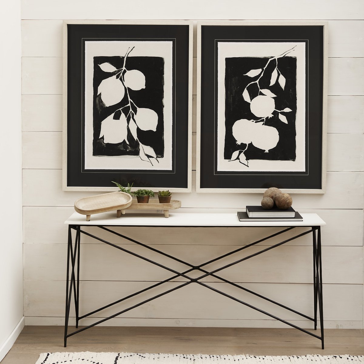 Marble Top Rectangular Console Table