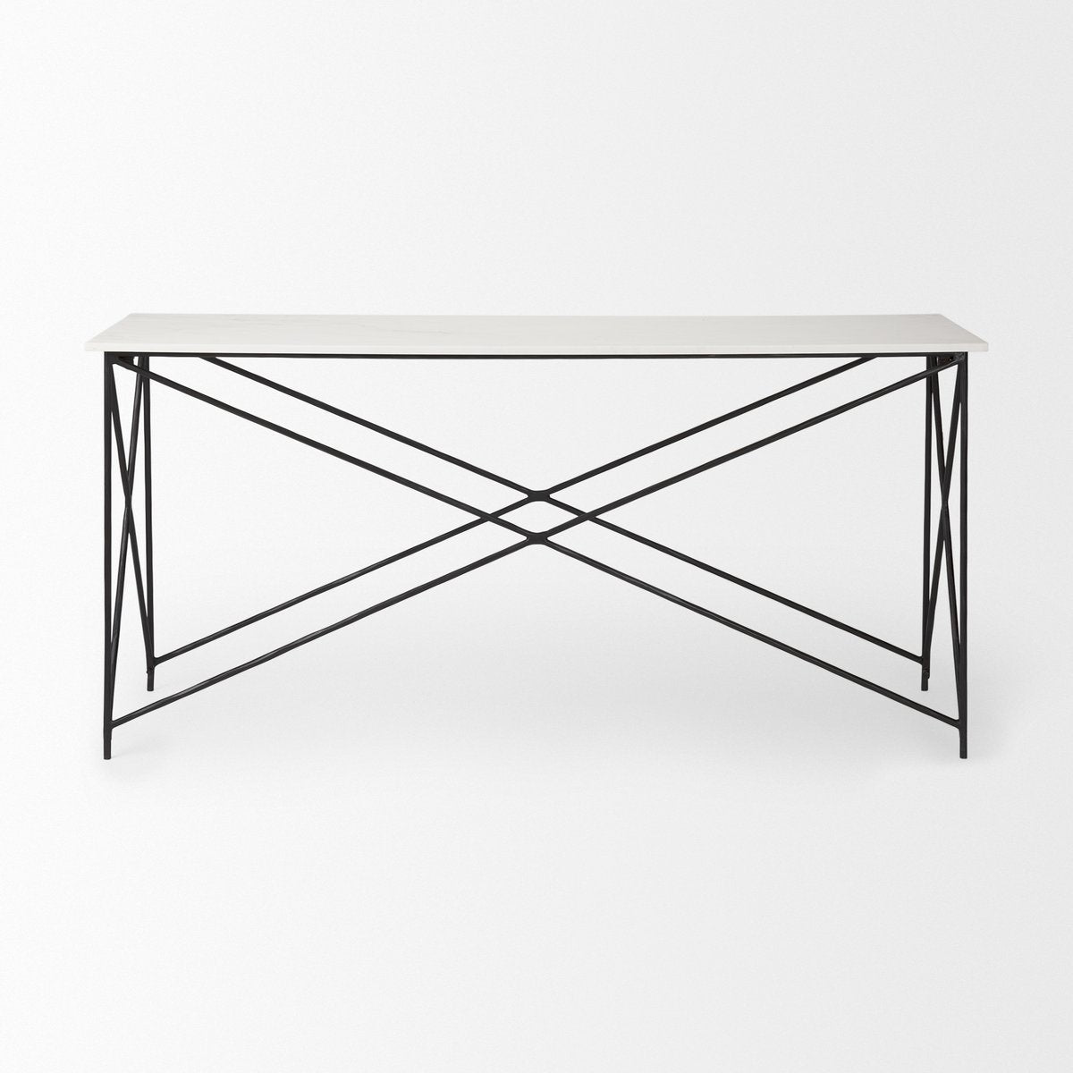 Marble Top Rectangular Console Table